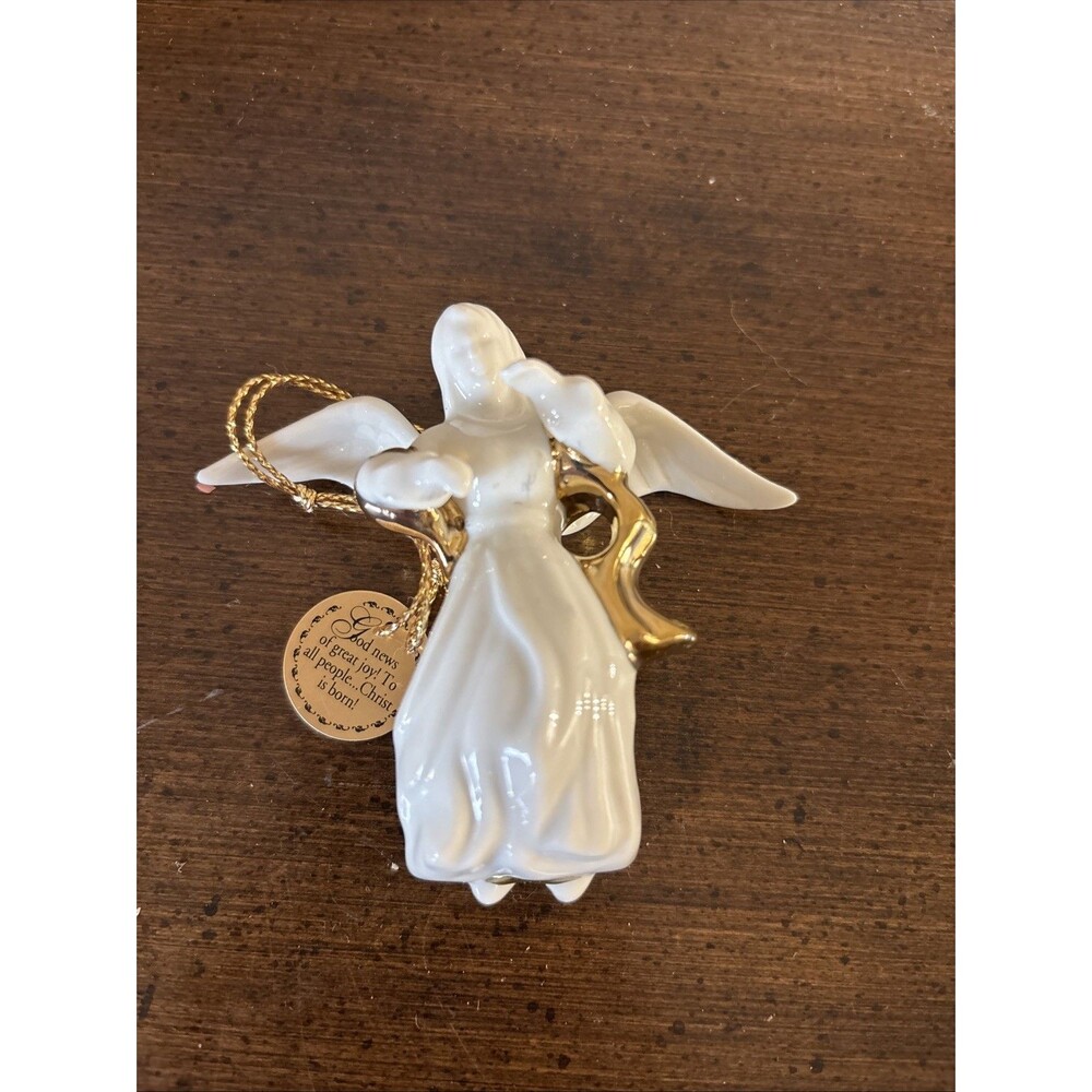 Crystal Cathedral Ministries Christmas Tree Angel Ornament Porcelain